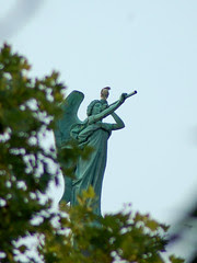 Divine Red-Tailed Hawk atop Cathedral of St. John the Divine