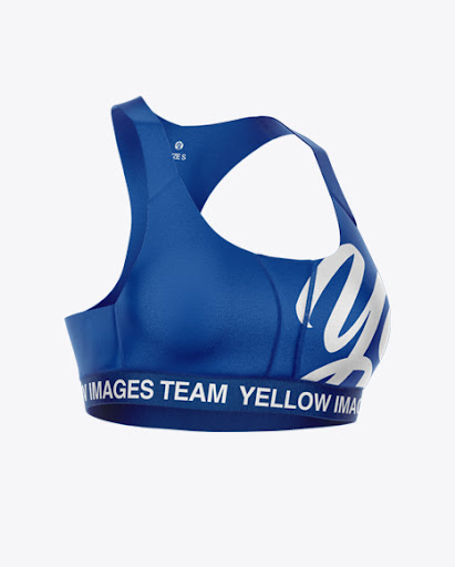 Download Sports Bra Half Side View Jersey Mockup PSD File 83.58 MB