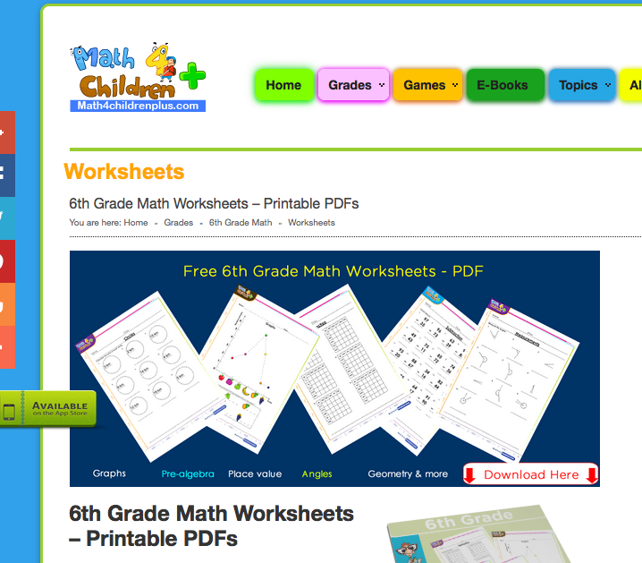 Free 6Th Grade Homeschool Worksheets Free Sixth Grade Math Worksheets Pictures 6th Grade
