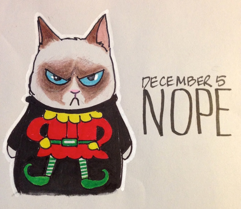 Grumpy Cat, Holidays, Elf, Christmas Sweater, Santa's Little Helper