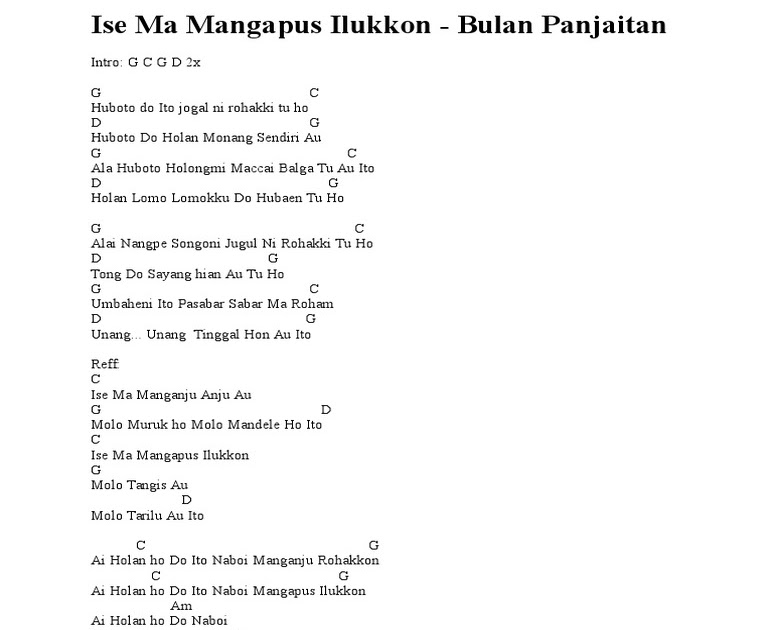 Kunci Gitar Ise Ma Mangapus Ilukkon Dunia Belajar