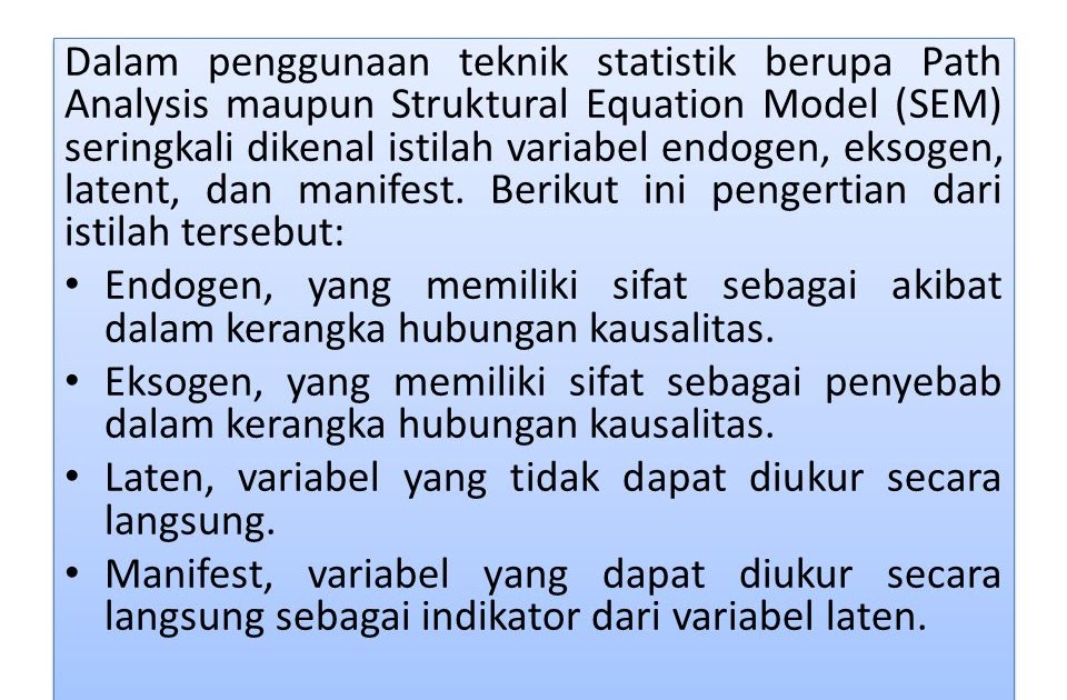 Contoh Variabel Laten Modif N
