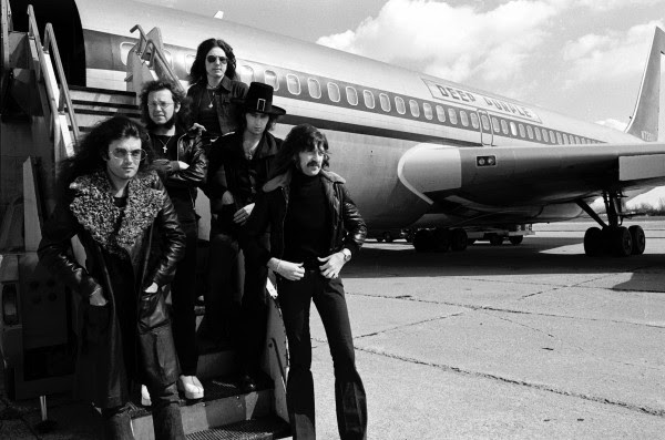 A Mark III do Deep Purple: Glenn Hughes, Ian Paice, David Coverdale, Ritchie Blackmore e Jon Lord