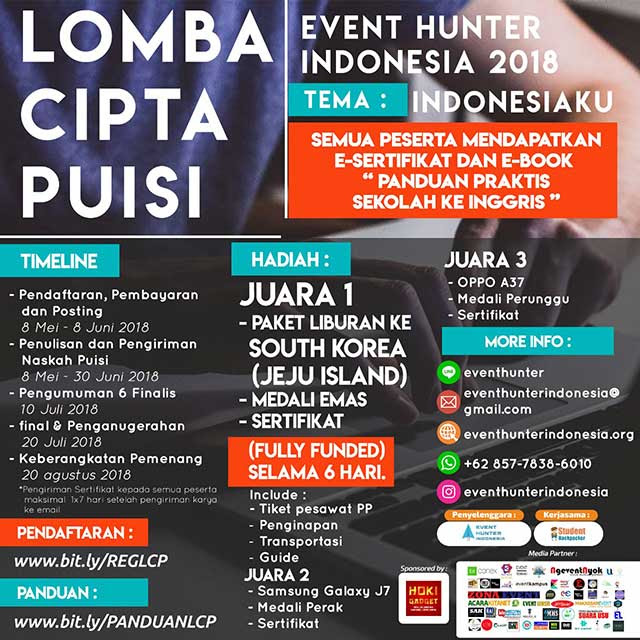 Download Gratis Gambar Lomba Menulis Puisi Event Hunter Indonesia Gratis Terbaru Lomba Di Tulis Me Terkeren by Cikimm