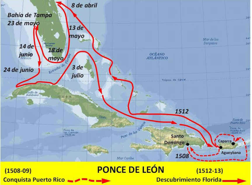 ponce de leon travel map