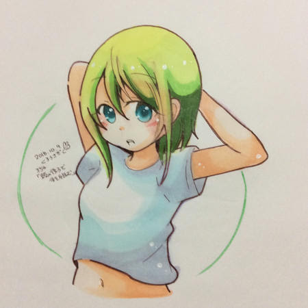 頭の後ろで手を組む イラスト イラスト画像