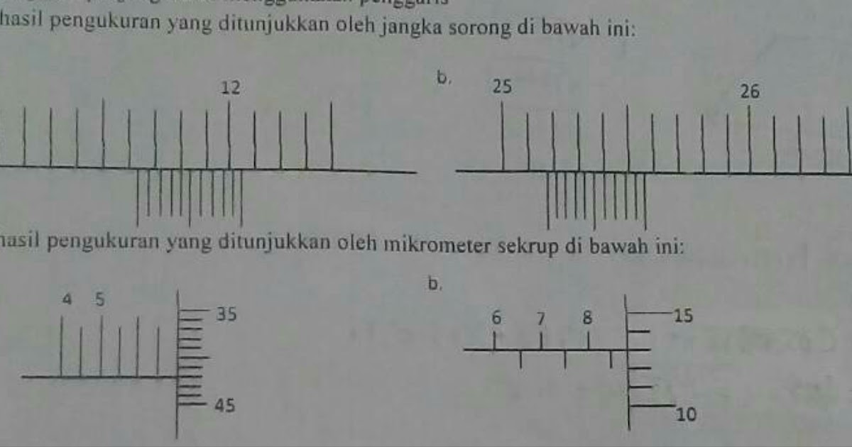 Soal Jangka Sorong Dan Mikrometer Sekrup Kunci Ujian