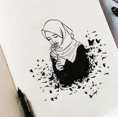 Terbaru 30 Gambar Sketsa Kartun Wanita Berhijab - Kumpulan Gambar Kartun