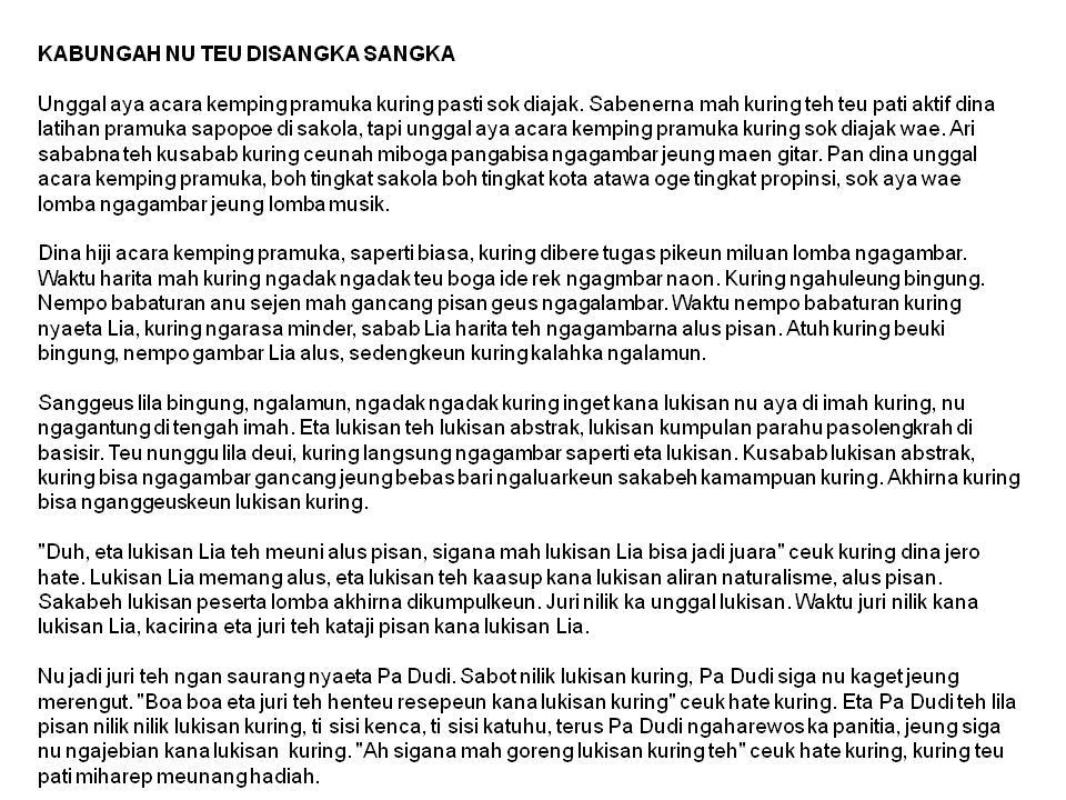 Contoh Cerita Babad Sunda Singkat