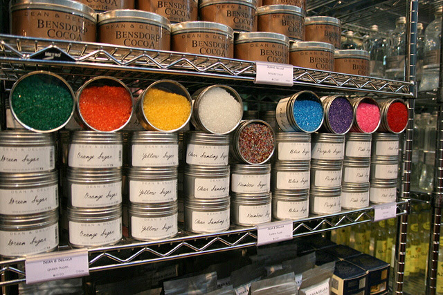 Coloured sugar, including rainbow sugar!