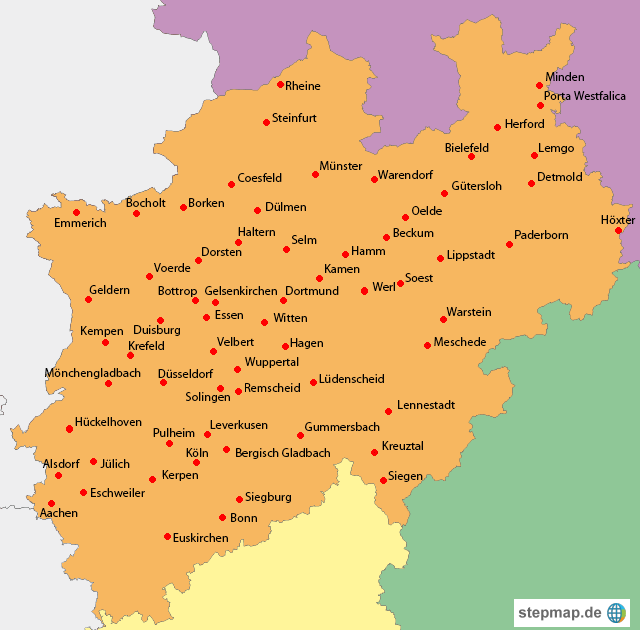 Karte Nrw Städte | Karte