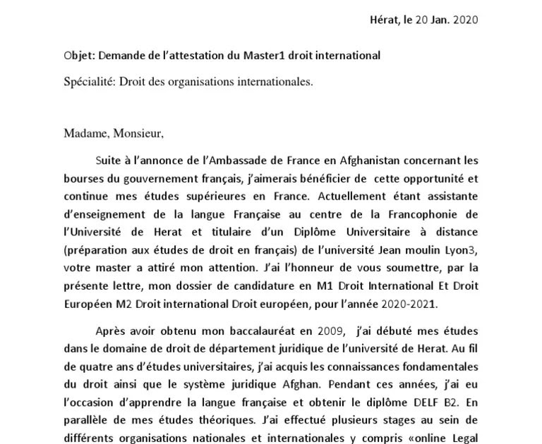 Lettre De Motivation Droit International  Lettre Motivations Bouquet