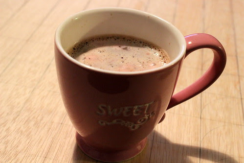 Hot Chocolate & Peppermint Ice Cream Float