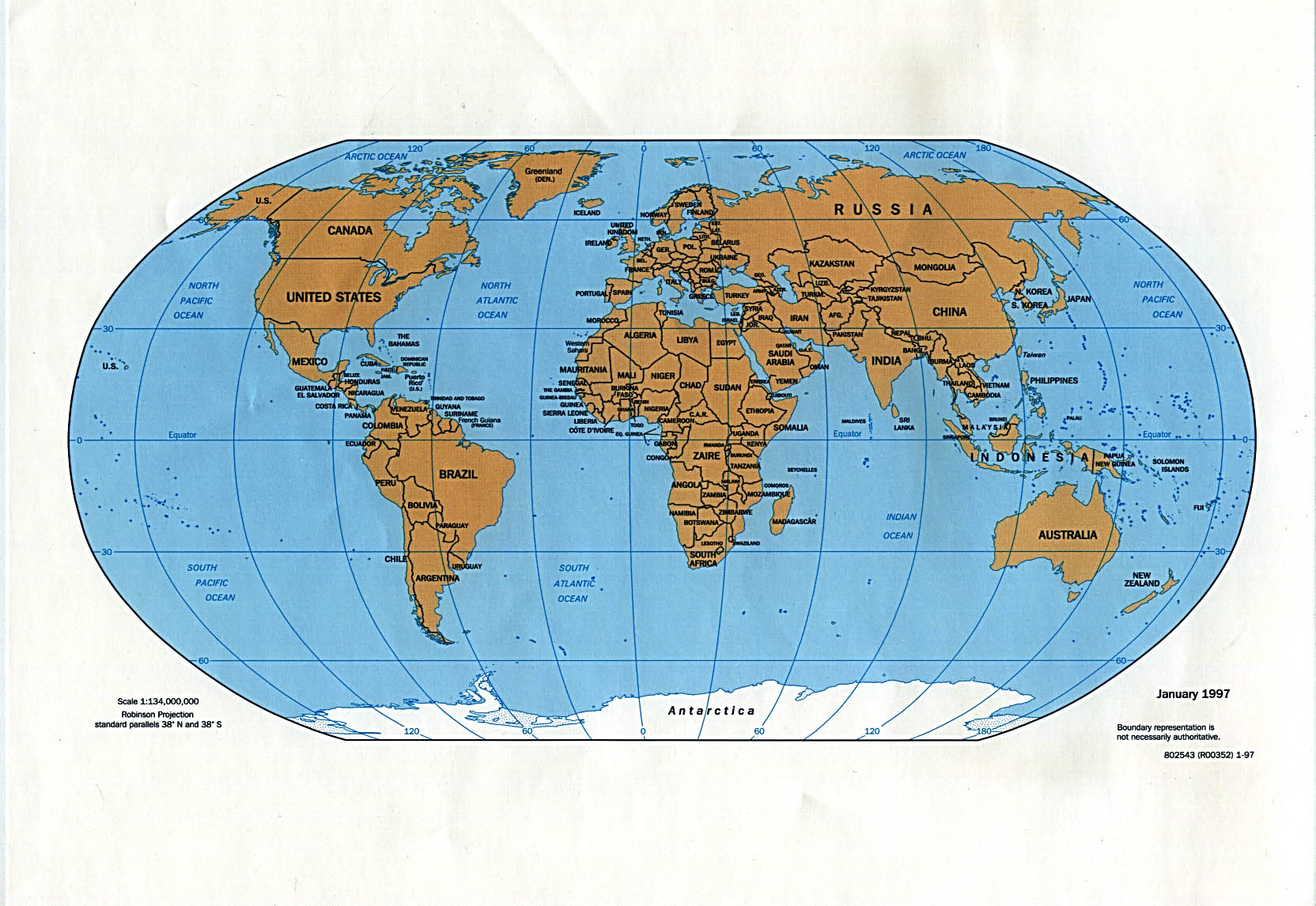 Maps: World Map Northern Hemisphere