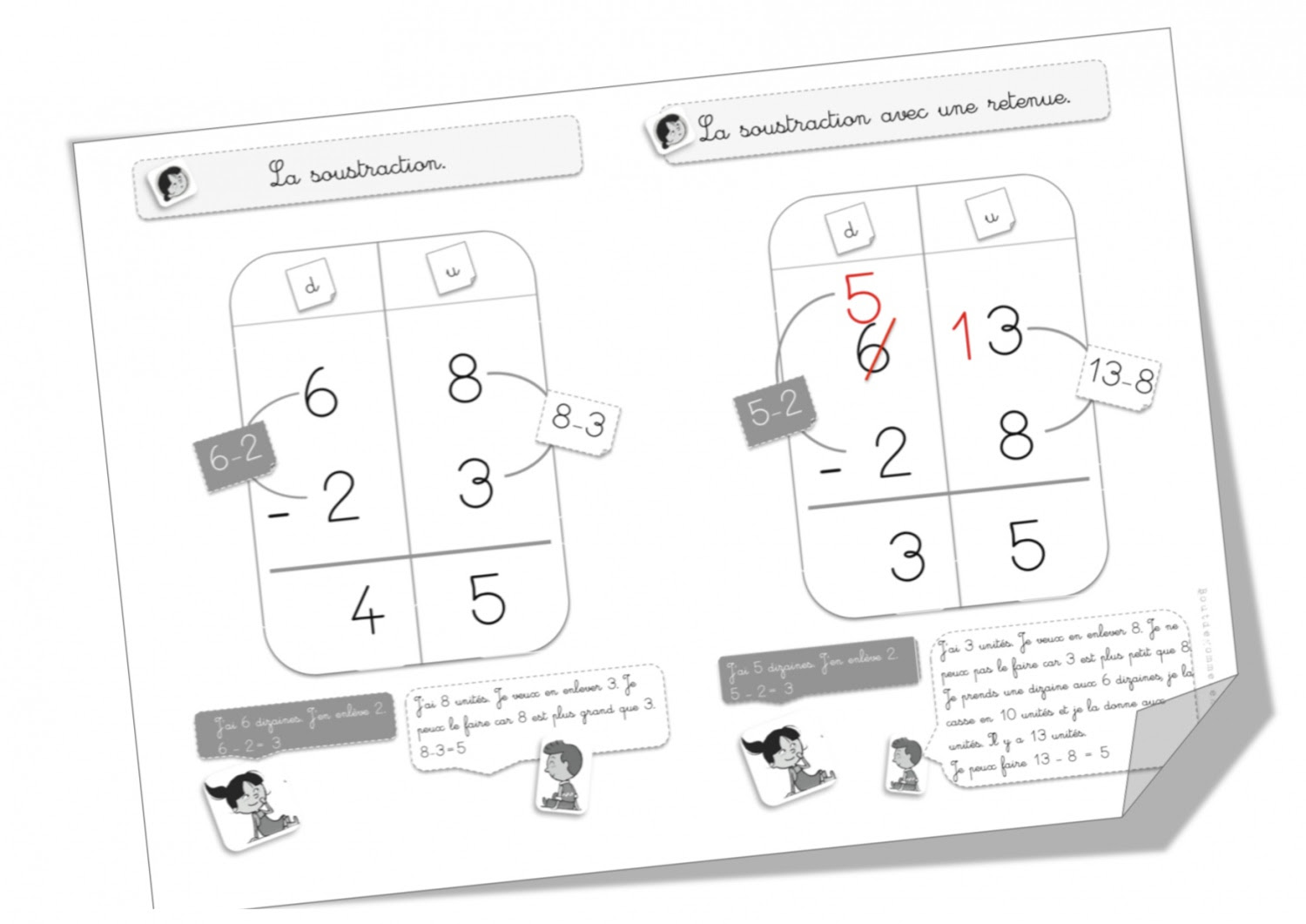 Soustraction Posée Avec Retenue Ce2 Exercices Soustraction Avec Retenue Ce2
