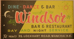 Windsor Bar in Hong Kong in the 60s Windsor bar,Wanchai
