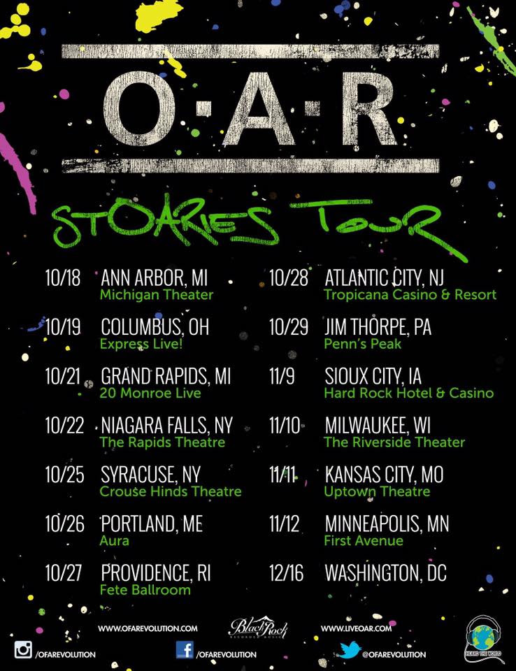 oar tour setlist 2023