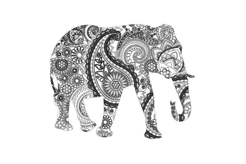 Free Mandala elephant SVG DXF PNG EPS AI Crafter File