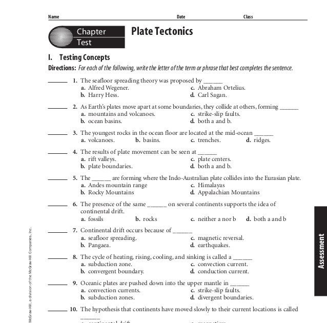 plate-tectonic-worksheet-answers