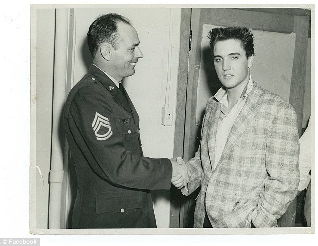 Yes sir: Alden tells the chronological story of how she first met the King when she was five years old and her father was a Public Relations Officer in the army in Memphis. This is her dad with Elvis.