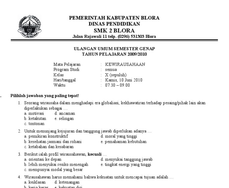 Contoh Soal Gurindam Pilihan Ganda Beserta Jawabannya