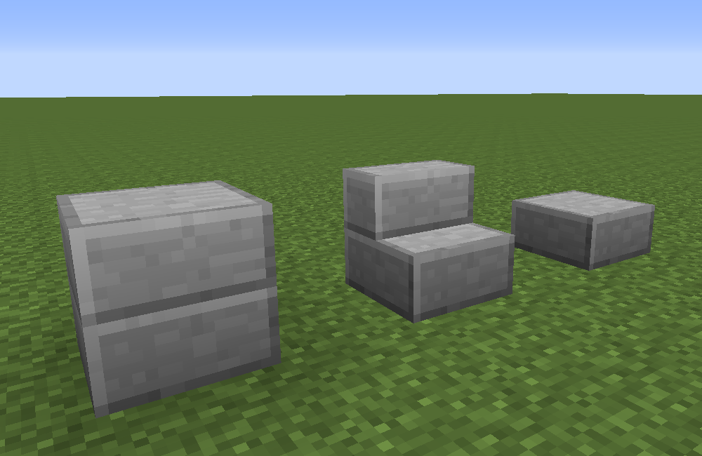 Smooth stone slab minecraft black corner brace