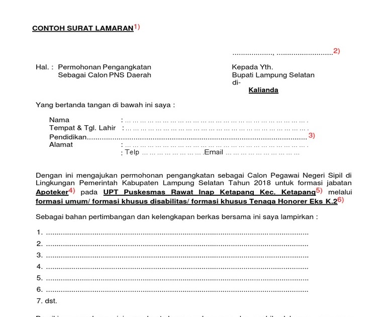 Contoh Surat Lamaran Huruf Kapital