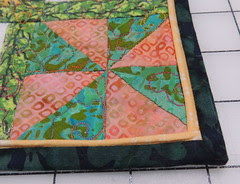 Anne's quilt - detail of piped binding