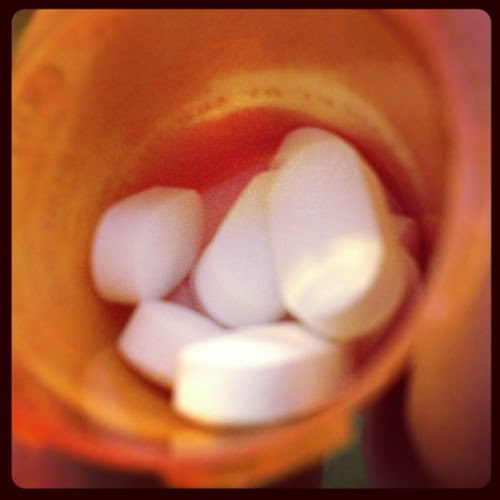 My massive horse pills to knock out my sinus infection.