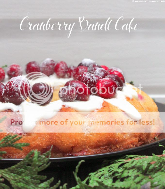 Cranberry Bundt Cake Kuchen frischen Cranberries Rezept Backen