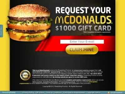 gift mcdonalds card 1000 scam voucher alert step