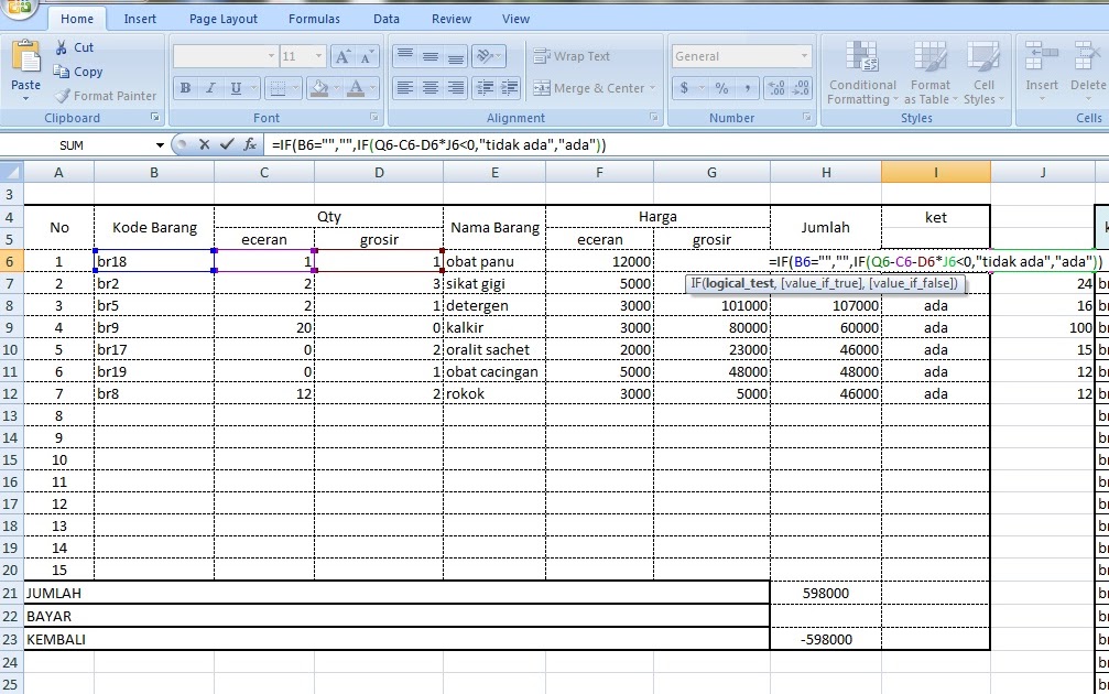 Contoh Pembukuan Stok Barang Masuk Dan Keluar Excel