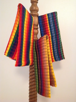 Handwoven scarf from Nicaragua. 