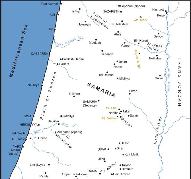 Map Of Samaria Share Map