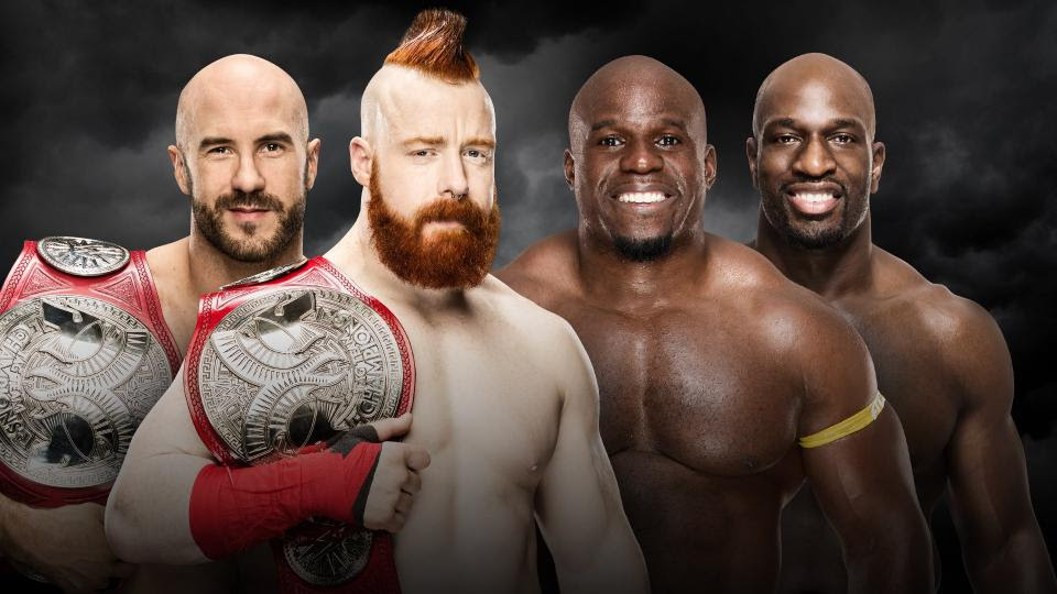 Resultado de imagem para The Bar (c) (w) vs. Apollo Crews & Titus O'Neil