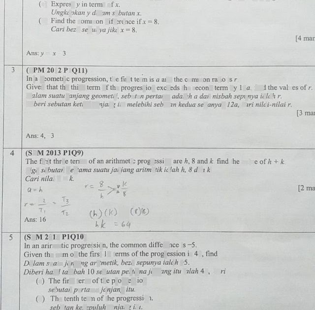 Formula Janjang Aritmetik Dan Geometri - pametno