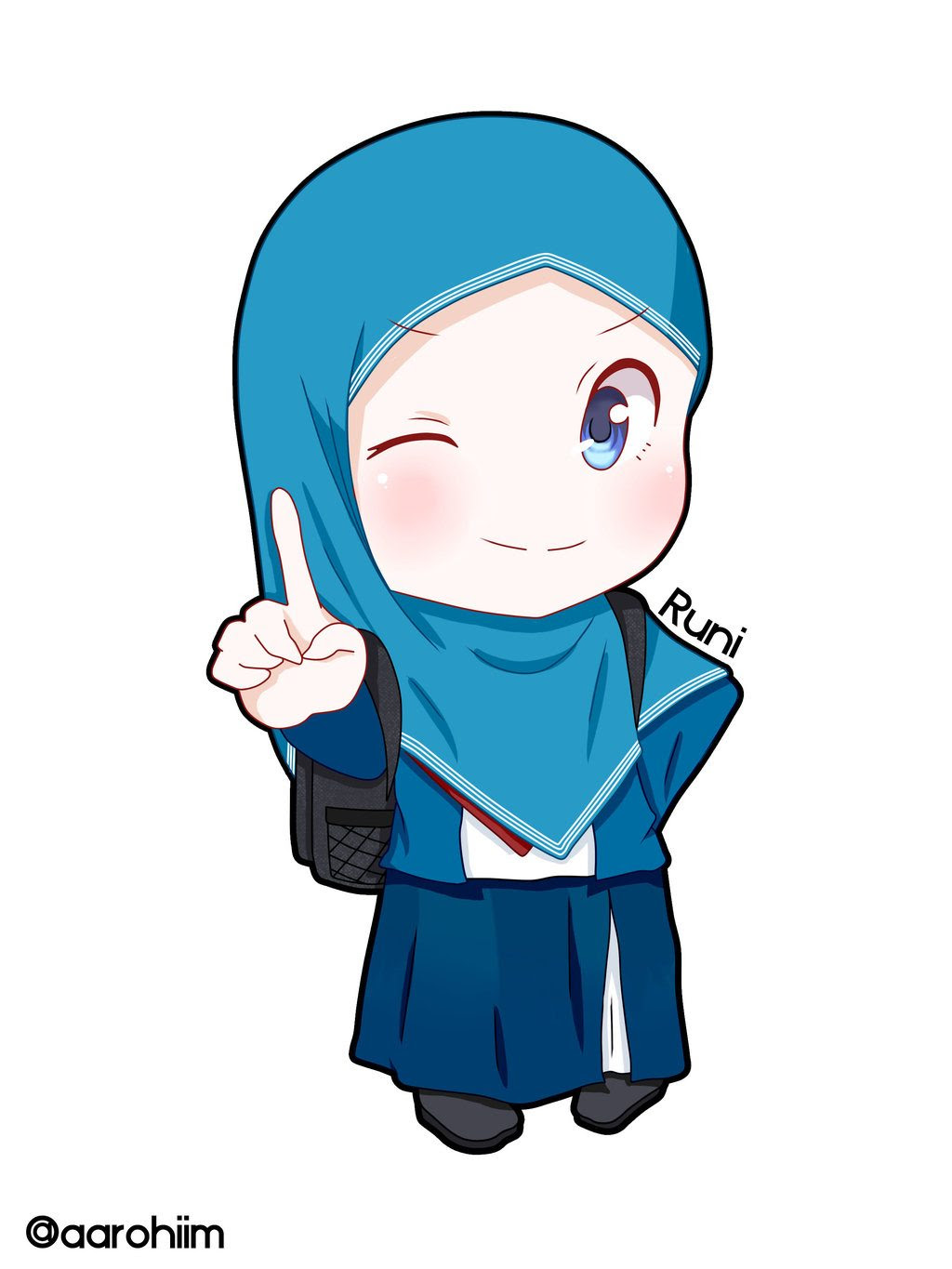  Gambar Kartun Wanita Hijab Gambar 06