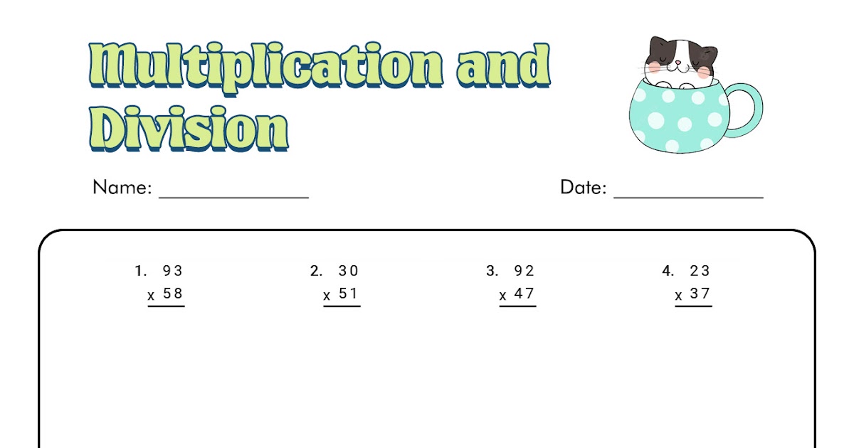 3Rd Grade Division Math Problems - Division Worksheets - Division Game