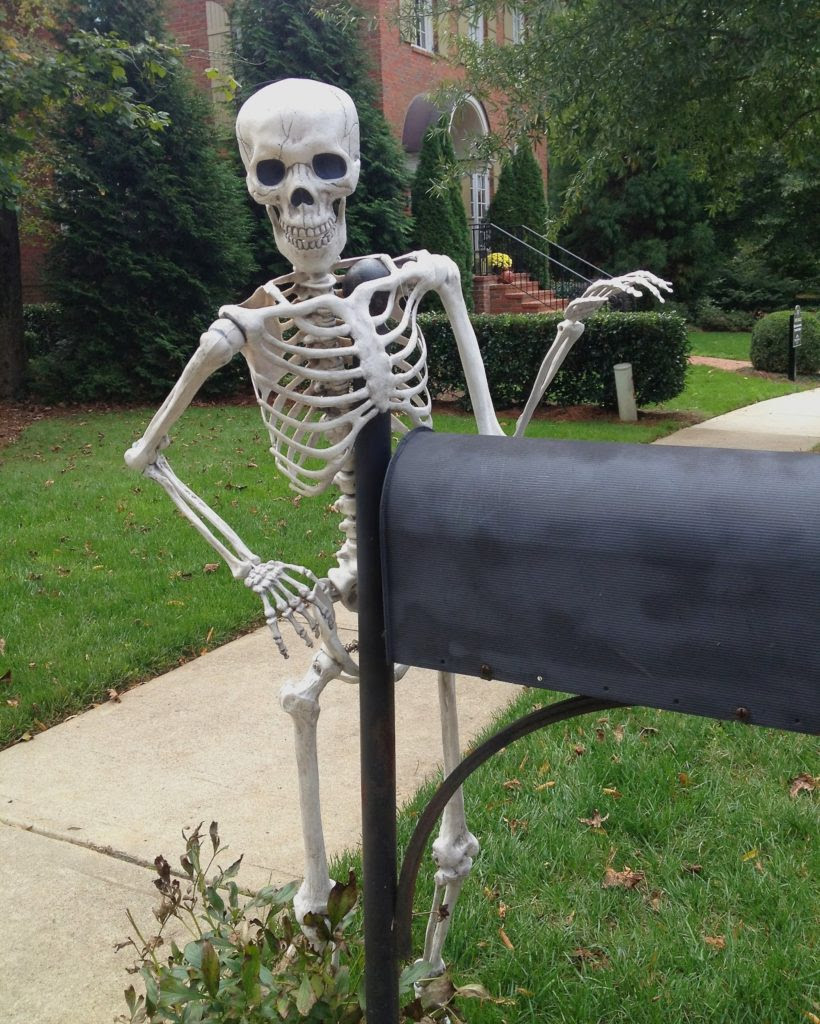 Image result for skeleton waiting by mailbox