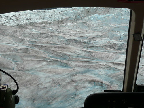 from the helicopter