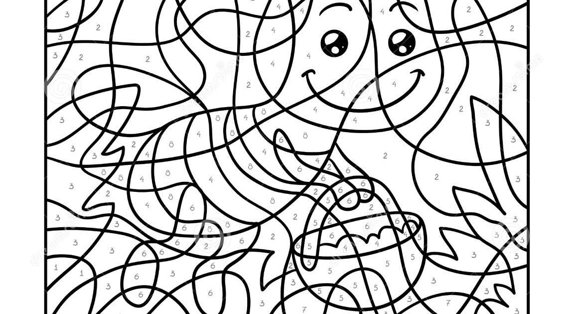 Coloring Pages Coloring By Numbers Bee