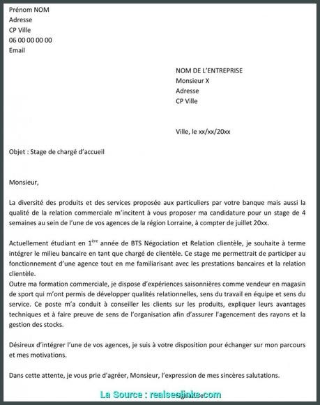 Exemple Lettre De Motivation Réponse à Une Offre De Stage