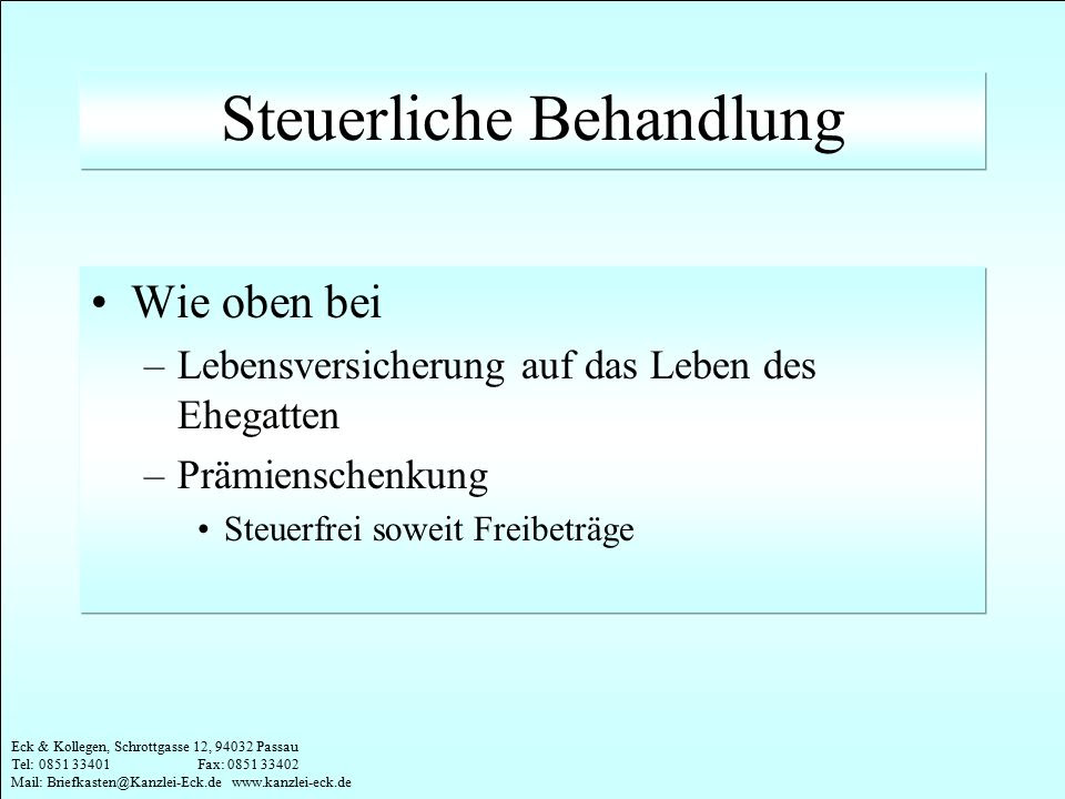 Lebensversicherung Besteuerung