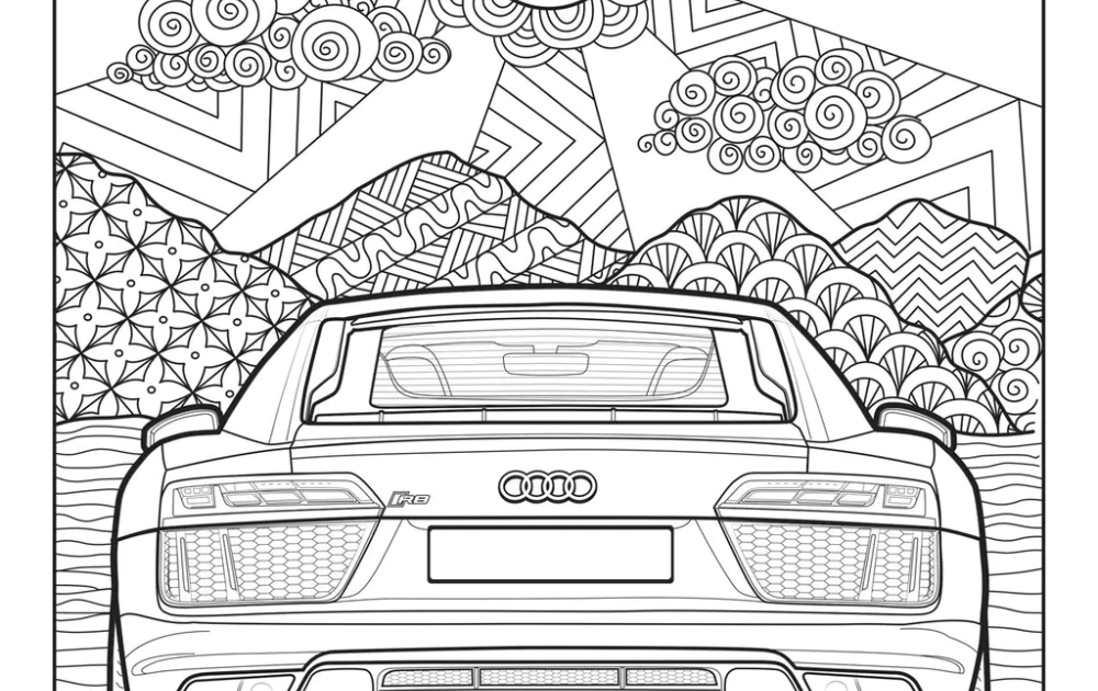 Coloring Pages For Adults Cars : 10 Car Coloring Sheets Sports Muscle