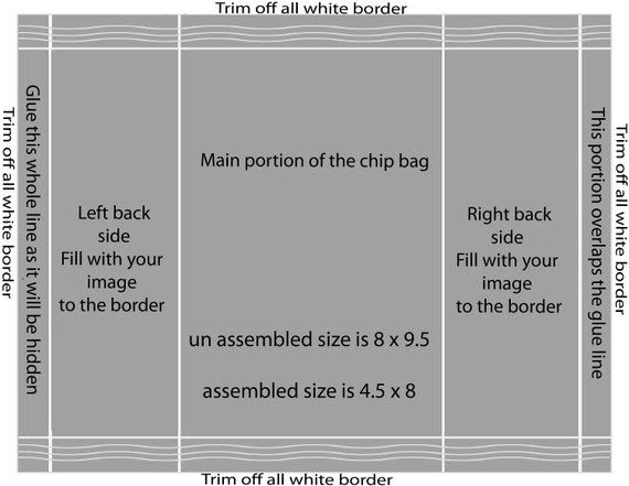 Free Chip Bag Template : Chip Bag Template Instant Download MS Word doc