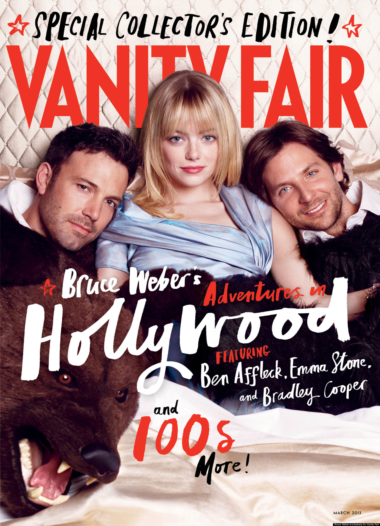 Vanity Fair Hollywood Issue Gets Emma Stone In Bed With Ben ...