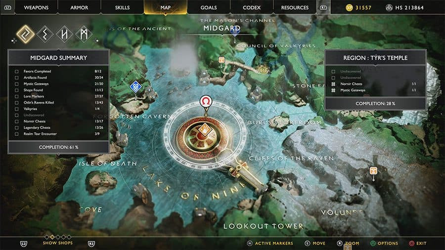 God Of War Midgard Map - Maps For You