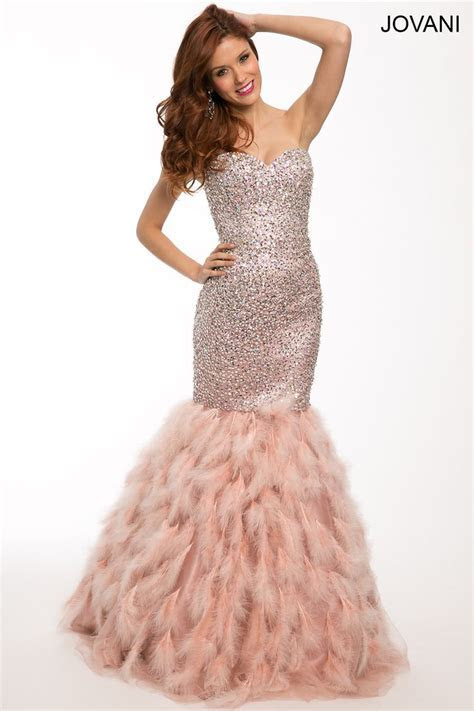 Pink Strapless Mermaid Dress by Jovani Style #92526 Prom Pink Strapless Mermaid Dress by Jovani Style #92526 Prom