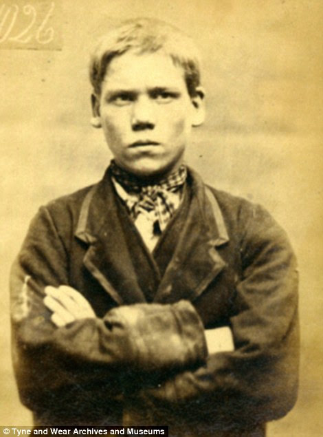 Life of crime: John Reed, 15, was given two weeks hard labour and five years reformation for stealing money in 1873. Jane Farrell, 12, stole two boots and was sentenced to 10 days hard labour 