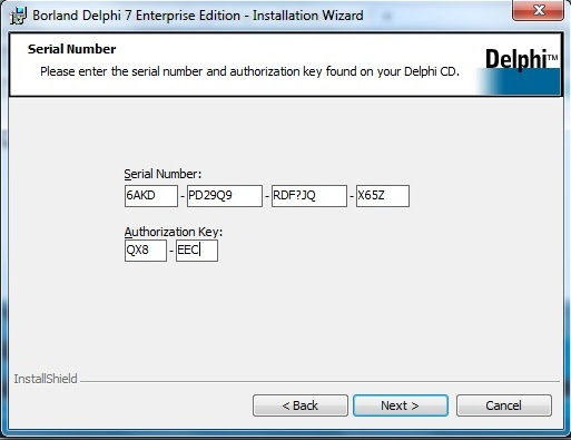 Delphi 7 Serial Number